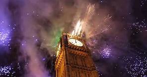 London Big Ben UK New Years Fireworks HD