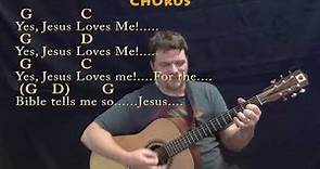 Jesus Loves Me (Hymn) Strum Guitar Cover Lesson in G with Chords/Lyrics - Slow