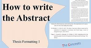 1 How to write an abstract in APA Style