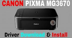 Canon Pixma MG3670 Printer Driver Download And Install Full Process Step By Step | हिन्दी में