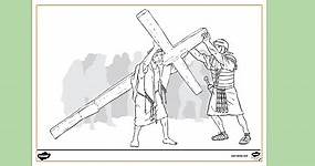 Printable Stations of the Cross Colouring Page PDF