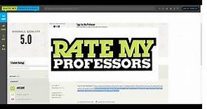 The smartest way to use RATE MY PROFESSORS.com