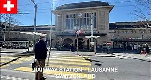 Lausanne Railway Station in Switzerland, Spring