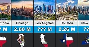 The Top 50 Most Populated Cities Comparison in The US - 2023