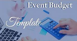 Event Budget Template Tutorial | Only Successful Events
