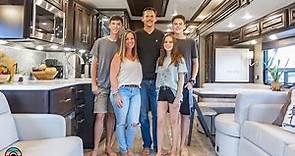 Family of 5 Downsized to a Spacious Class A Motorhome w/ 2 Bathrooms