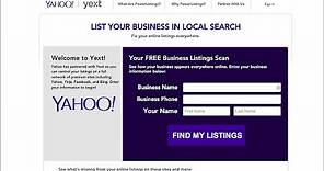 How to Claim A Free Local Business Listing On Yahoo