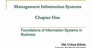 PPT - Management Information Systems Chapter One PowerPoint Presentation - ID:9510946
