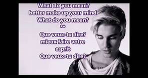 what do you mean?_ justin bieber traduction lyrics