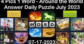 4 Pics 1 Word - Around the World - 17 July 2023 - Answer Daily Puzzle + Bonus Puzzle #4pics1word