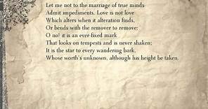 Shakespeare Sonnet 116: Let me not to the marriage of true minds