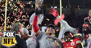 Watch the Kansas City Chiefs lift the Lombardi Trophy after their Super Bowl LIV win | FOX NFL