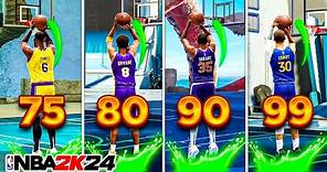 The BEST JUMPSHOTS for EVERY THREE POINT RATING + HEIGHT in NBA 2K24