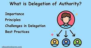 Delegation of Authority | Meaning, Importance, Principles, Challenges