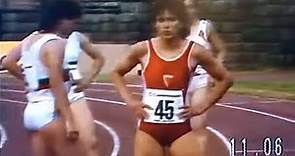 Marlies Göhr vor Silke Möller Gladisch 100m Rostock Competition DDR 1988