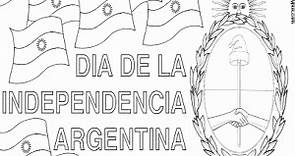Independencia de Argentina para colorear, pintar e imprimir