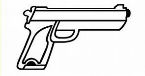 how to draw a gun easily | como dibujar una pistola | dibujo de pistola fácil