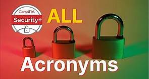 Security+ all acronyms