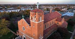 Drone View Of St Ladislaus Catholic Church - One Of Many Polish Parishes In Chicago
