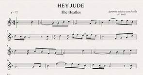 HEY JUDE: (flauta, violín, oboe...) (partitura con playback)
