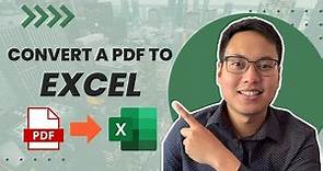 How to Convert a PDF to Excel THE RIGHT WAY (Office 365)