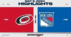 NHL Game 1 Highlights | Hurricanes vs. Rangers - May 5, 2024