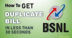 How to Get BSNL Duplicate Bill Or Soft Copy Online in Just 30 seconds | 2017 | PoinTecH