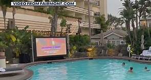 Poolside cinema at Fairmont Hotel in Santa Monica