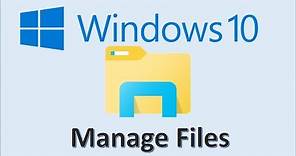 Windows 10 - File Explorer Management Tutorial - How to Organize Files and Folders - Folder Manager