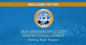Welcome to the San Bernardino City Unified School District