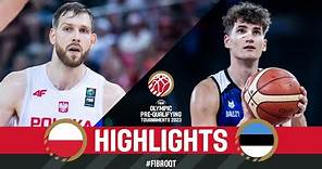 Poland 🇵🇱 vs Estonia 🇪🇪 | Semi-Finals Highlights | FIBA Olympic Pre-Qualif Tournament 2023 POL-EST