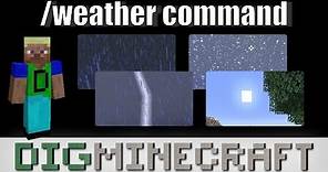 How to use the /weather command in Minecraft