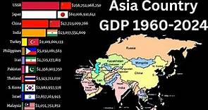 Asian Country GDP 1960-2024 | Asian Country Economy 2024 ranking | Top 10 Asian Country GDP ranking