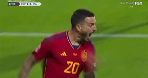 Mato Joselu scores in the 88th minute to give Spain a 2-1 lead over Italy