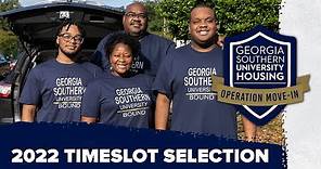 Georgia Southern University - Operation Move-In 2022 Timeslot Selection