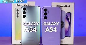 Speed Test Galaxy A54 5G vs Galaxy A34 5G 🔥 Exynos 1380 vs Dimensity 1080 😱Cuál es más rápido?🔥