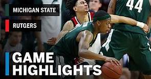 Highlights: Michigan State at Rutgers | Big Ten Basketball