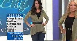 Carolyn Strauss Gold Luxe Soft Open Knit Cardigan at HSN.com.flv