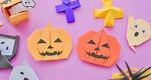 萬聖節摺紙 南瓜 Orgami Halloween pumpkin （Easy)