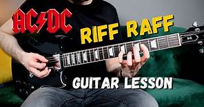 How To Play: Riff Raff - By AC/DC - On Guitar