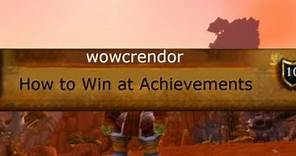 World of Warcraft: How to Win at Achievements (WoW Machinima 2023) | WoWcrendor