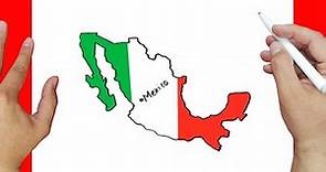 Como dibujar el mapa de Mexico paso a paso y muy facil