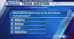 WFXR Weather Trivia: First name of the 2023 Atlantic hurricane season