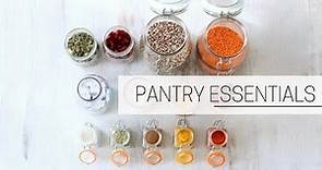 PANTRY ESSENTIALS » + printable grocery shopping list