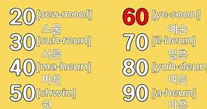 Korean Numbers! (Sino & Native)