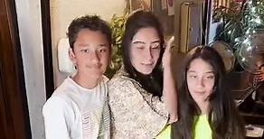 Manyata Dutt with both kids | Bollywood Bliss