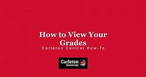 How to View Your Grades | Carleton Central How-To