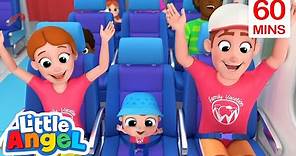 Going On An Airplane | Sing Along | Learn ABC 123 | Fun Cartoons ...
