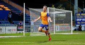 Rhys Oates scores the first goal against Colchester