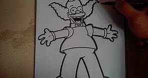 COMO DIBUJAR A KRUSTY EL PAYASO - LOS SIMPSONS / how to draw krusty the clown - the simpsons